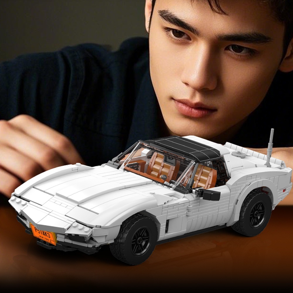 Vintage Collectible Toy Cars - 10198 Vintage Sports Car Building Blocks,1347Pcs