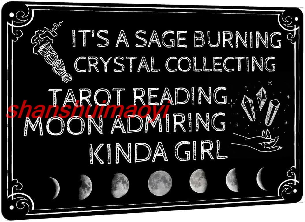Vintage Collectible Tins - Vintage Witchy Metal Tin Sign It's