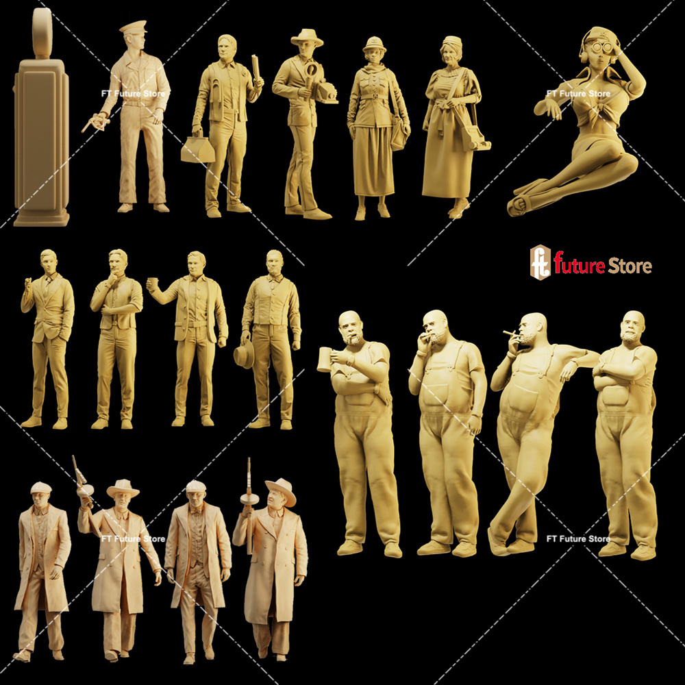 Vintage Collectible Dolls - 3D Print 1/64 1/43 1/35 British