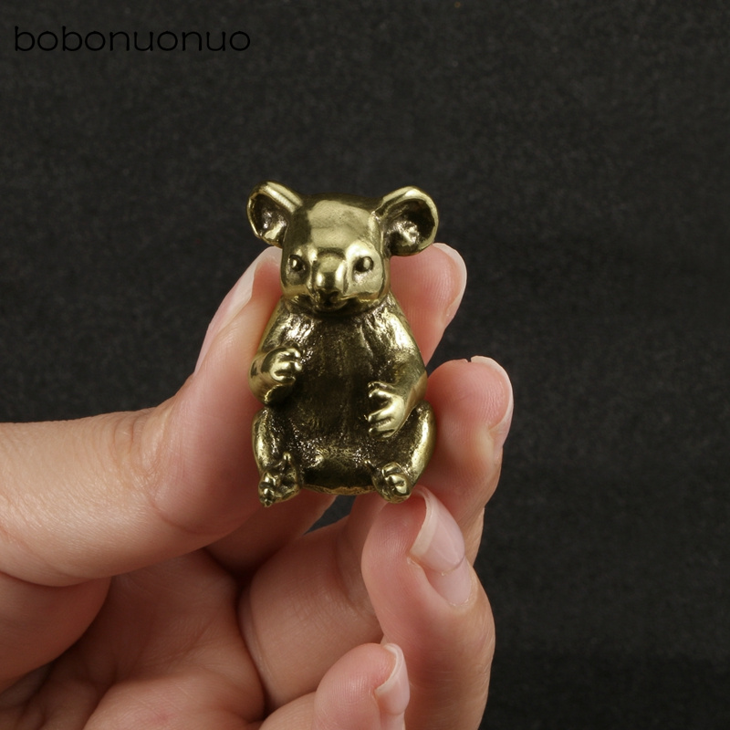 Vintage Collectible Ornaments - Vintage Brass Cute Koala Miniature Ornaments