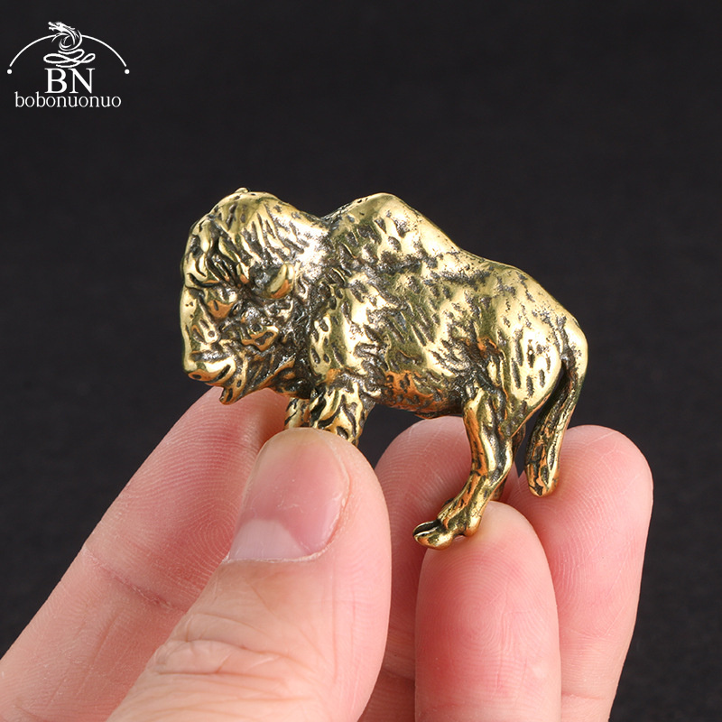 Vintage Collectible Ornaments - Vintage Brass Goat Figurine Miniature Desktop