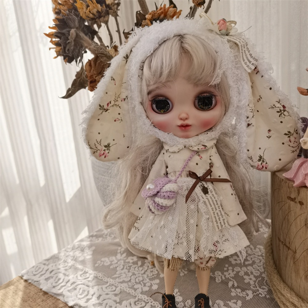 Vintage Collectible Dolls - Blythe Doll Clothes Bunny Ear Hat