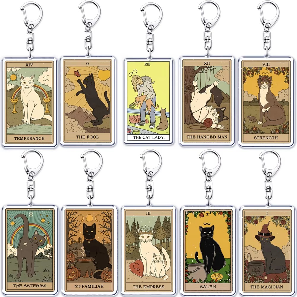 Vintage Item - Cute Retro Tarot Pai Graffiti Cat