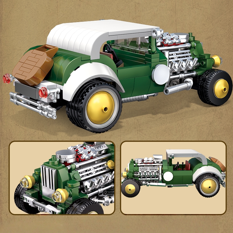 Retro vintage car building blo - Vintage Collectible Toy Cars 评论和价格