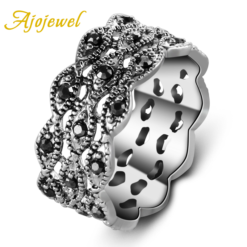 Ajojewel 3 Layer Rhinestone Ri - Vintage Collectible Items 评论和价格