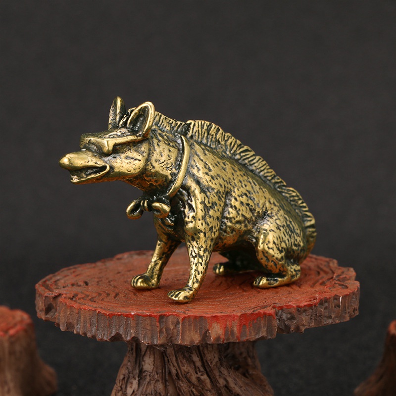 Brass Hyaenidae with Eyes Stat - Vintage Collectible Ornaments 评论和价格