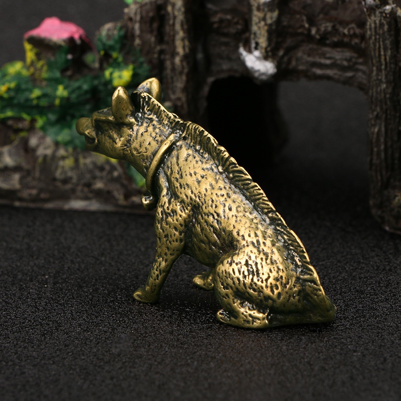 Brass Hyaenidae with Eyes Stat - Vintage Collectible Ornaments 评论和价格