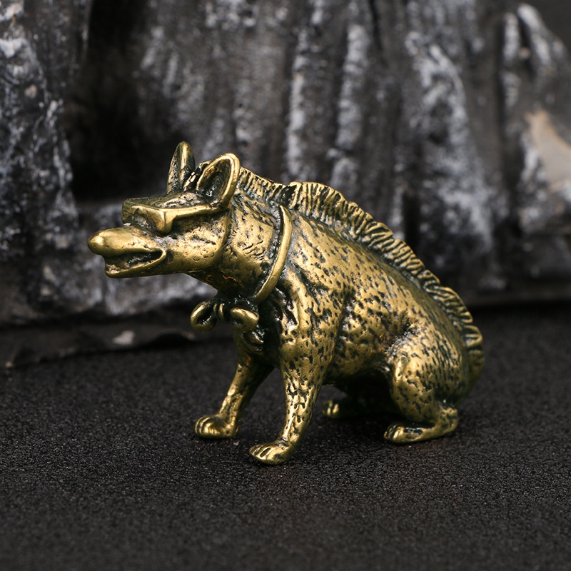 Brass Hyaenidae with Eyes Stat - Vintage Collectible Ornaments 评论和价格