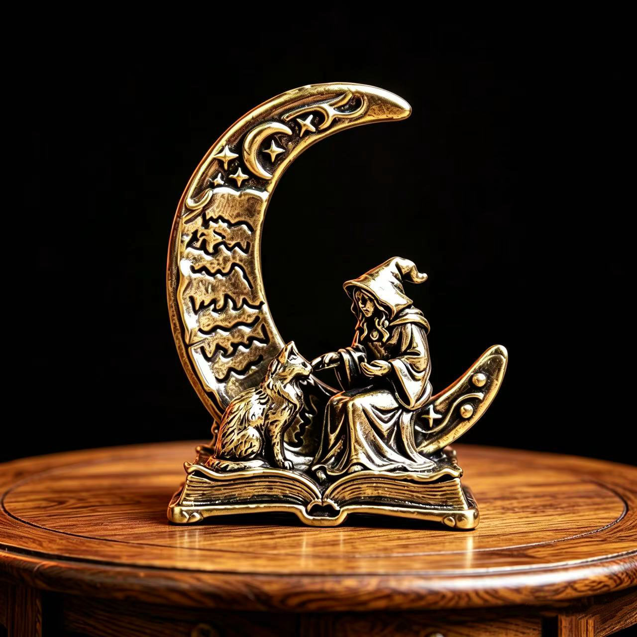 Brass Moon Witch Decoration St - Vintage Collectible Ornaments 评论和价格