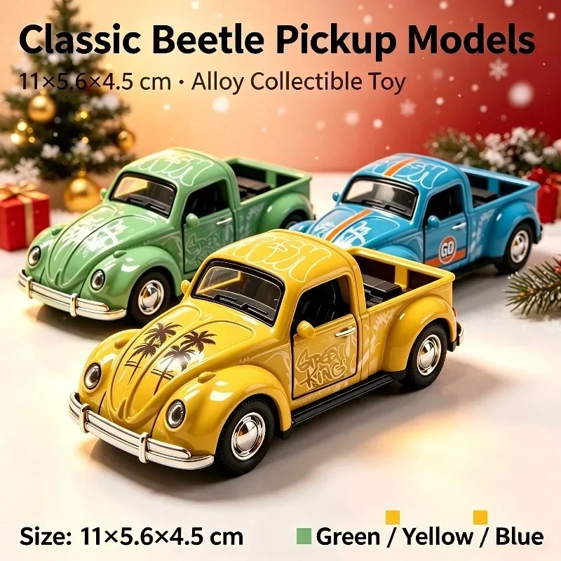 11cm Vintage Bug Pickup Diecas - Vintage Collectible Toy Cars 评论和价格