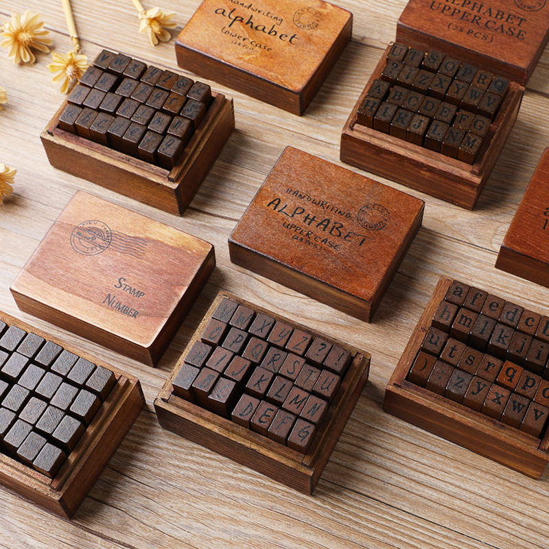 28Pcs/Box Alphabet Stamps Vint - Vintage Collectible Stamps 评论和价格