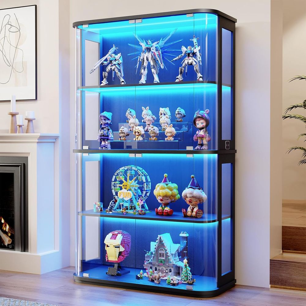 Large Rounded Display Cabinet  - Collectible & Vintage Dolls For Christmas 评论和价格
