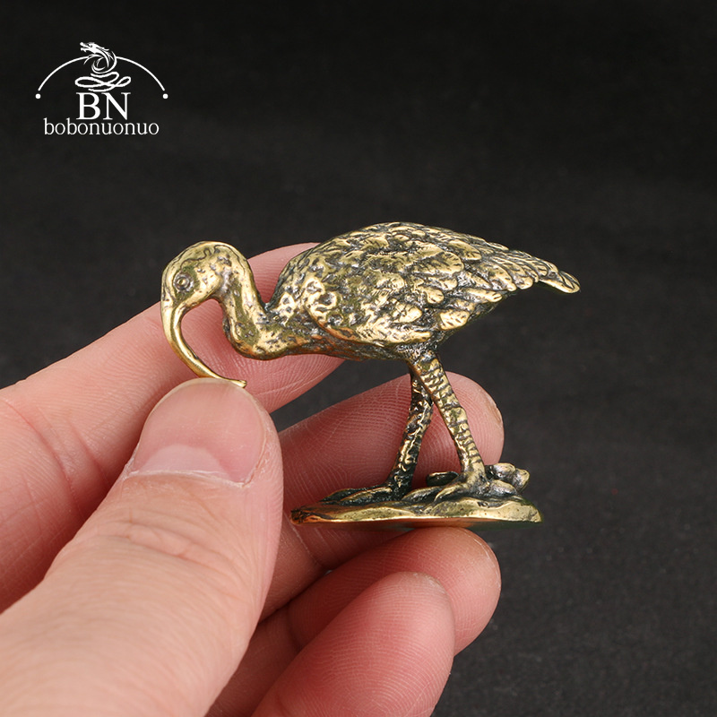 Brass Vintage Long-billed Cran - Vintage Collectible Ornaments 评论和价格
