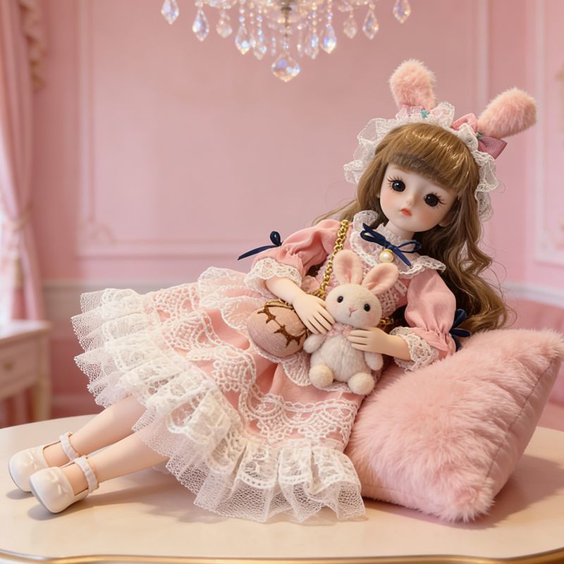 Vintage Pink White Sequin Lace - Vintage Collectible And Vintage Dolls 评论和价格