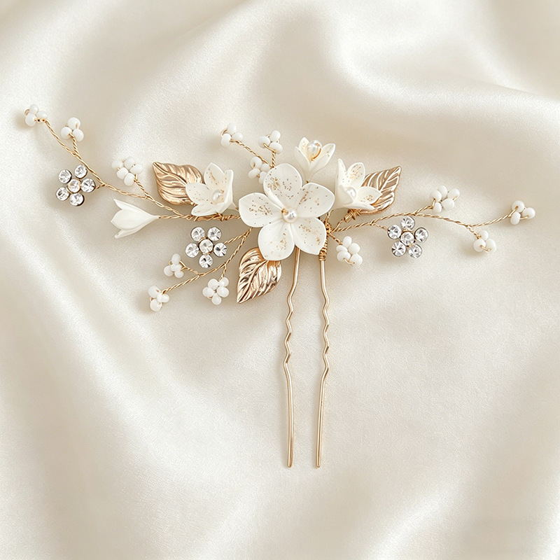 Bride Headpiece Hairpin Pearl  - Vintage Item 评论和价格